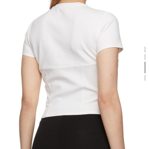 Area sequins white t shirt top - Picture 2 of 5